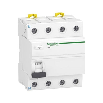 قاطع تسرب أرضي RCCB شنايدر Acti9 iID K 25 أمبير 4P 30mA A9R50425