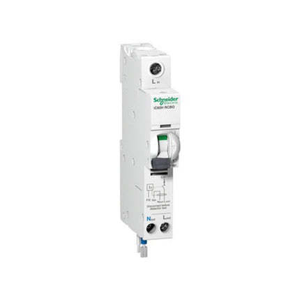 قاطع حماية مركب RCBO شنايدر Acti9 iC60H 16 أمبير 1P+Ns 30mA A9D11816