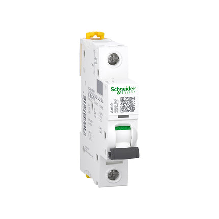 قاطع كهرباء أوتوماتيك MCB شنايدر Acti9 iC60N 25 أمبير 1P منحنى C 10kA A9F74125