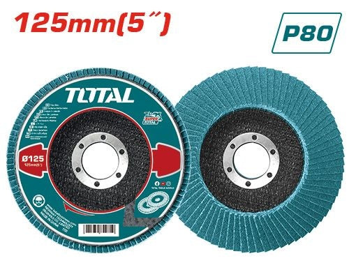 قرص فلاب زركونيوم TOTAL 125مم P80 – TAC641253 | Total