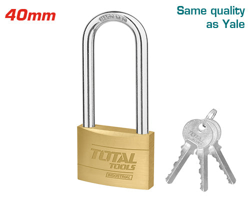 قفل نحاسي حلقة طويلة 40 ملم TOTAL TLK32402L – أمان ومرونة عالية | Total