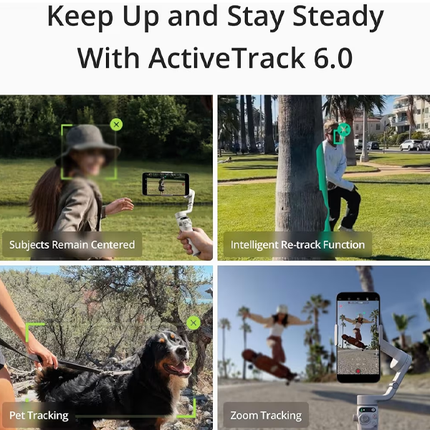 ستاند تثبيت الهواتف الذكية مع ميزة التتبع الذكي ActiveTrack 6.0 ماركة DJI Osmo Mobile 6