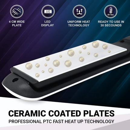 ستريتنر الشعر الاحترافي مصنوع من السيراميك بـ حرارة 220 درجة - vgr