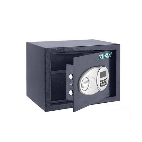 Total Electronic Steel Safe THTES10501 - 19L Capacity - Dual Locking System (Digital and Key) - Heavy-Duty Steel Construction - For Home and Office
