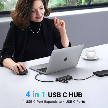 محول يوجرين 4 في 1 USB 3.2 الجيل الثاني بسرعة 10 جيجابت في الثانية مع 4 منافذ USB-C 3.2 / 35584
