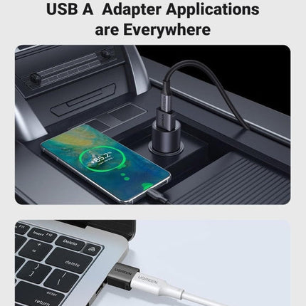 مجموعة محولات يوجرين USB-C أنثى إلى USB-A ذكر (عبوة من قطعتين - عبوة من 3 قطع) / US701