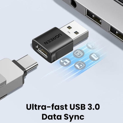 مجموعة محولات يوجرين USB-C أنثى إلى USB-A ذكر (عبوة من قطعتين - عبوة من 3 قطع) / US701