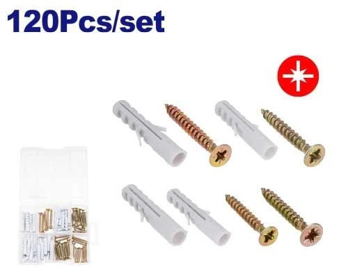 طقم براغي مع أسافين – 120 قطعة  EMTOP EMXT3B01 | EMTOP