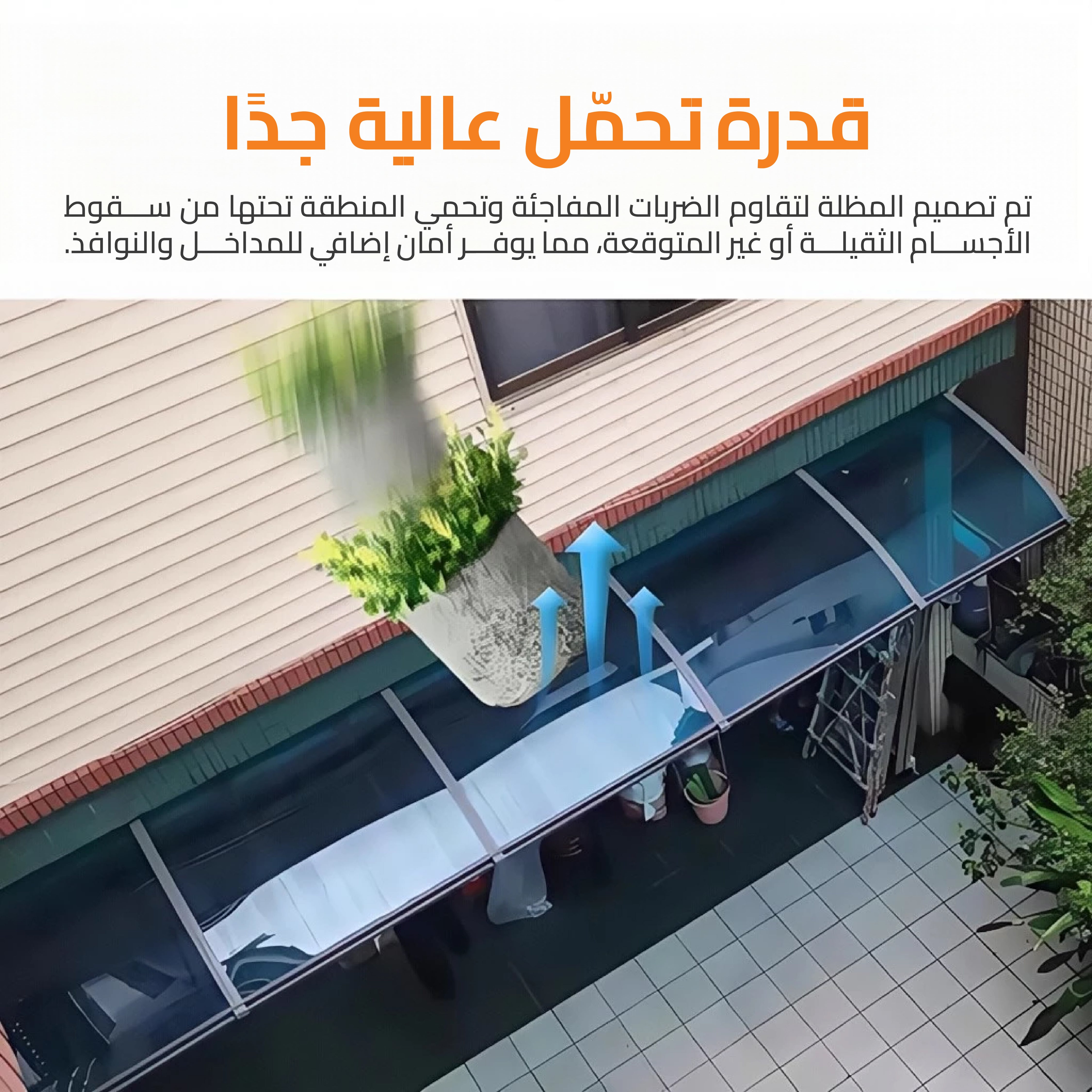 مظلة للأبواب والنوافذ والباحات 1x1.50 متر بولي إيثيلين عالية الجودة | Amman Hardware مظلة للأبواب والنوافذ والباحات 1x1.50 متر بولي إيثيلين عالية الجودة | Amman Hardware