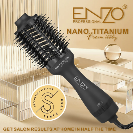 فرشاة سشوار الشعر تعزز اللمعان بقوة عالية 1500 واط ماركة ENZO