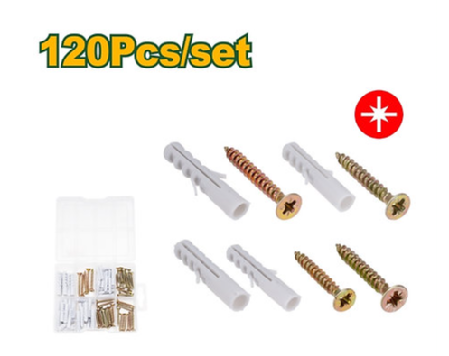 طقم براغي مع اسافين 120او140 قطعة من جادايفر