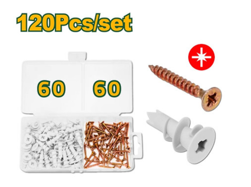 طقم براغي مع اسافين جبسن بورد حلزوني 120 قطعة من جادايفر