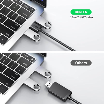 محول صوت سماعة الرأس من USB إلى 3.5 ملم من UGREEN / US205