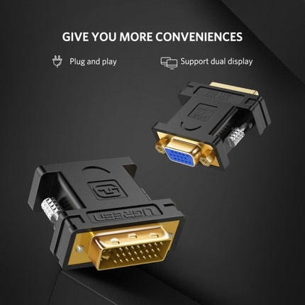 UGREEN DVI-I (24+5) Male to VGA Female Converter (Black) | 20122