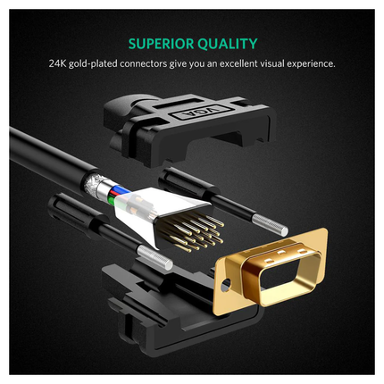 UGREEN VGA Male to Male Cable 1m-20m (Black) | VG101