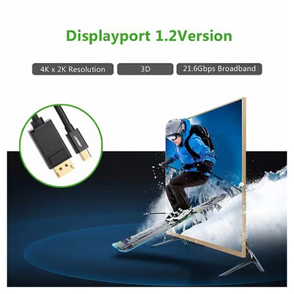 UGREEN Mini DisplayPort to DisplayPort Cable - 1.5M | 10477