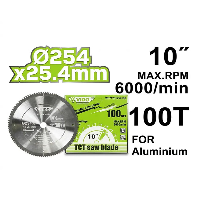 صنية قص المنيوم 10" 100 سن من فيدو (WD71231254100)