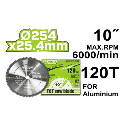 صنية قص المنيوم 10" 120 سن من فيدو (WD71231254120)