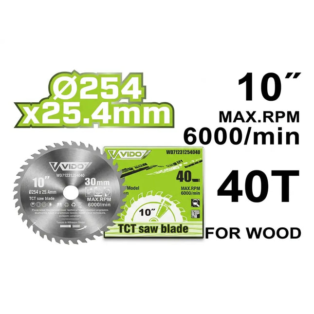 صنية قص خشب 10" 40 سن من فيدو (WD71231254040)
