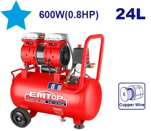 كمبريصه هواء صامت EMTOP سعة 24L | EMTOP كمبريصه هواء صامت EMTOP سعة 24L | EMTOP
