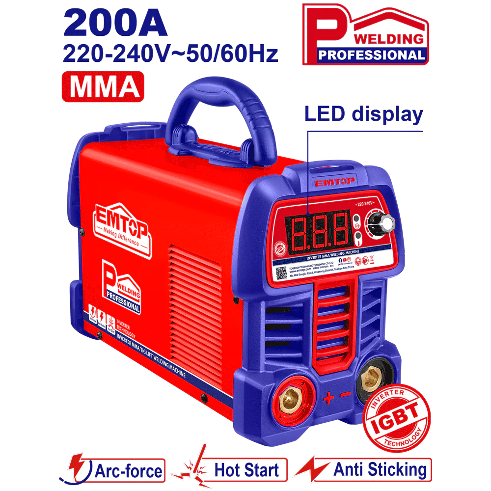 آلة لحام MMA عاكسة EMTOP 200A | EMTOP آلة لحام MMA عاكسة EMTOP 200A | EMTOP