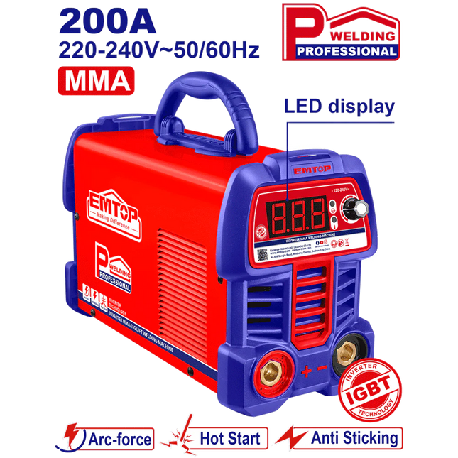 آلة لحام MMA عاكسة EMTOP 200A