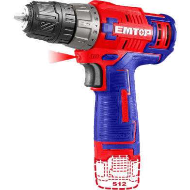 مثقاب EMTOP اللاسلكي ببطارية ليثيوم أيون 12V | مثقاب EMTOP اللاسلكي ببطارية ليثيوم أيون 12V |
