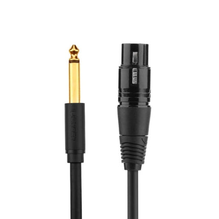 كابل صوت Ugreen كابل ميكروفون XLR (أنثى) - مقبس 6.35 مم (ذكر) أسود/ AV131