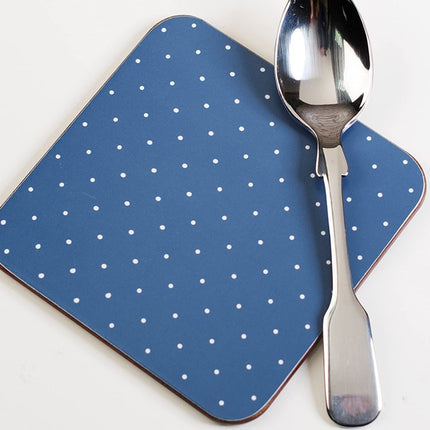 KATIE ALICE VINTAGE INDIGO PACK OF 6 PREMIUM COASTERS