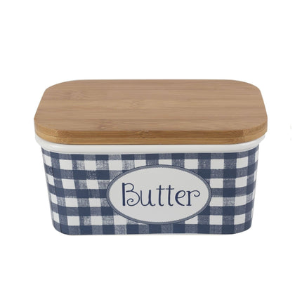 KATIE ALICE VINTAGE INDIGO LARGE BUTTER DISH