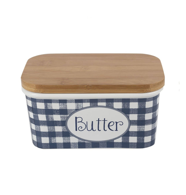 KATIE ALICE VINTAGE INDIGO LARGE BUTTER DISH