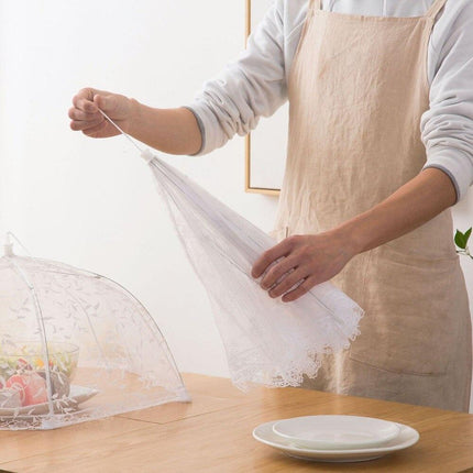 KITCHEN CRAFT LARGE WHITE UMBRELLA FOOD COVER 51CM