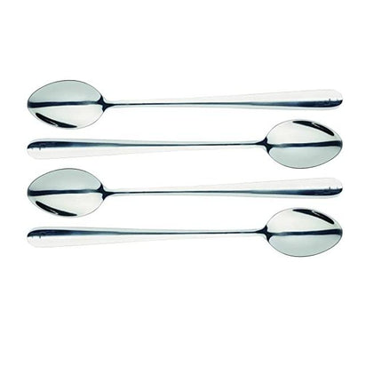 MASTERCLASS STAINLESS STEEL LATTE SPOONS SET 4