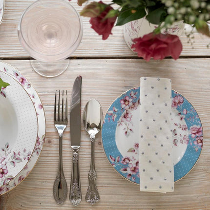 KATIE ALICE DITSY FLORAL TEAL SIDE PLATE, BONE CHINA, 0.5 X 19 X 19 CM