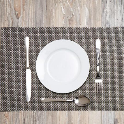 KITCHENCRAFT WOVEN PLACEMAT, METALLIC GREY, 30X45CM