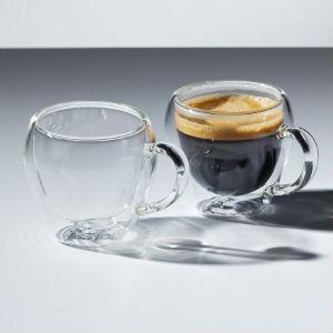 KITCHENCRAFT LE™XPRESS DOUBLE WALLED INSULATED ESPRESSO CUPS, 65 ML, SET OF 2