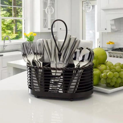 MIKASA GOURMET 10 INCH ROPE NAPKIN FLATWARE CADDY