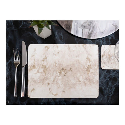 10.5 CM (4") CREATIVE TOPS GREY MARBLE PACK OF 6 PREMIUM PLACEMATS