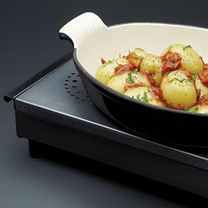 PROFESSIONAL TRIPLE TABLE-TOP TEA LIGHT FOOD/PLATE WARMER CARBON