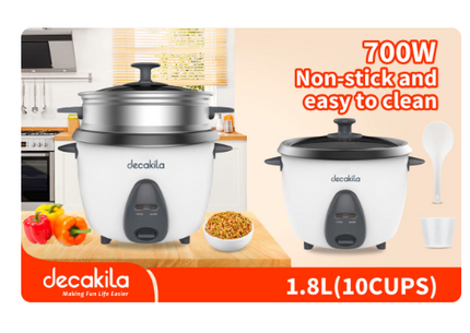 Decakila 1.8L 700W Electric Rice Cooker