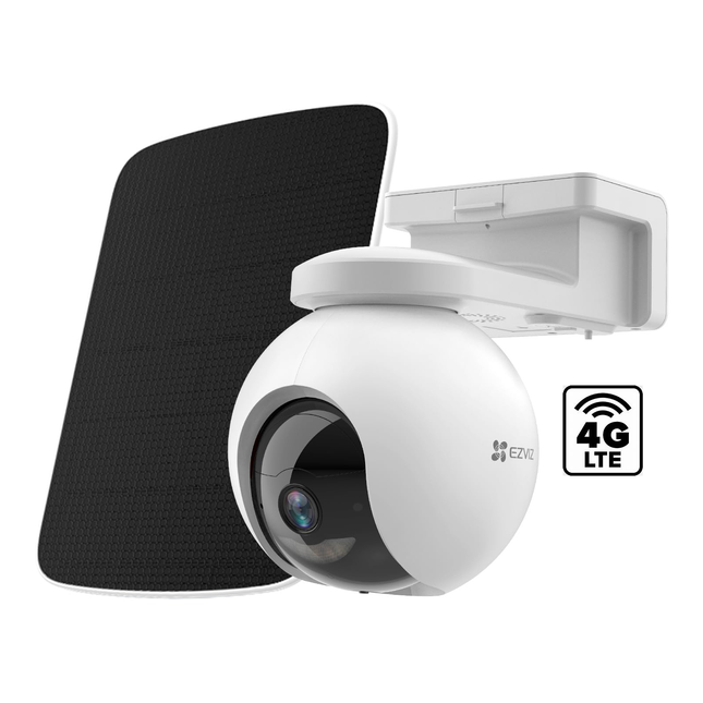 مجموعة EZVIZ EB8 Pro 4G كاميرا خارجية بدقة 4K مع لوح شمسي – نظام أمان لاسلكي كامل