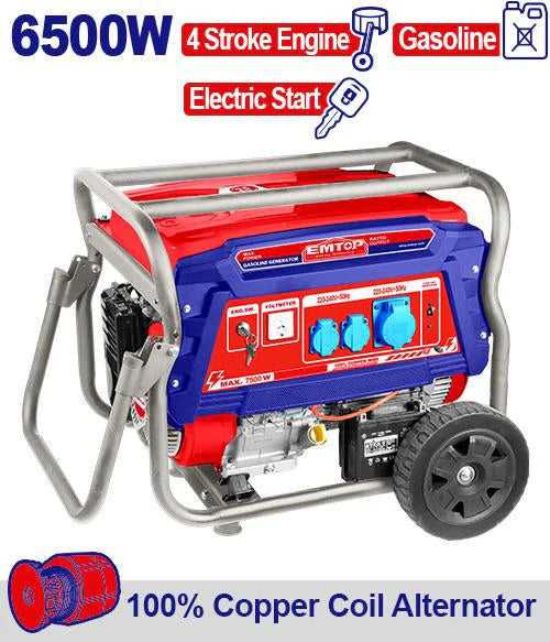 مولد بنزين EMTOP 6.5KW / 7.5KW