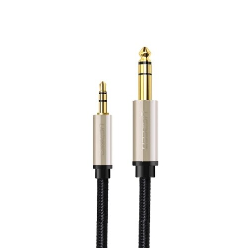 كابل صوت UGREEN TRS Mini Jack 3.5 مم / Jack 6.35 مم - رمادي / AV127