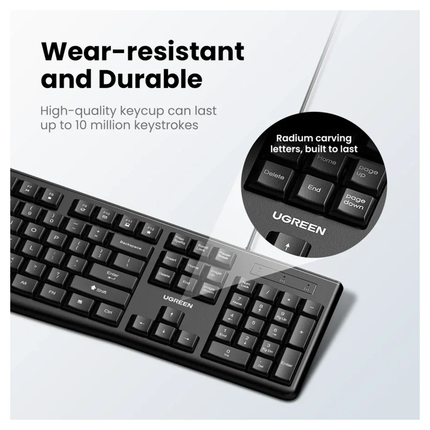 طقم لوحة مفاتيح وماوس سلكي USB من UGREEN - أسود - MK330 /55915
