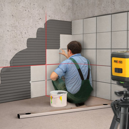 PREXISO PLC10P 2-Line Red Laser Level with Tripod Base