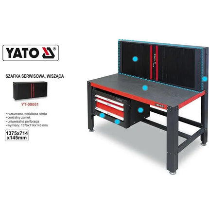 خزانة عدة مع درف سحابة ياتو