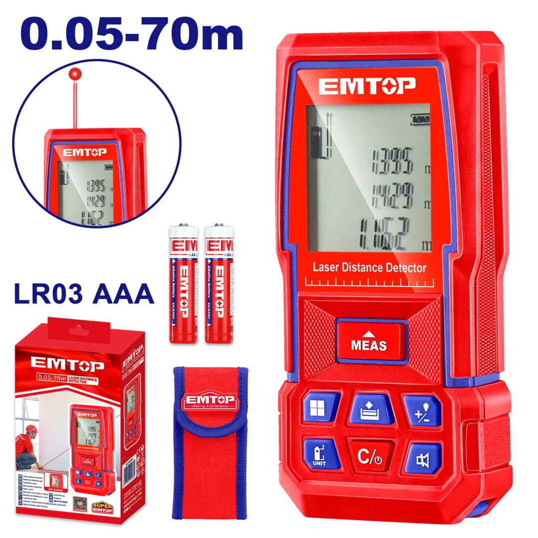متر ليزر 70 متر EMTOP ELDD0701 | EMTOP متر ليزر 70 متر EMTOP ELDD0701 | EMTOP