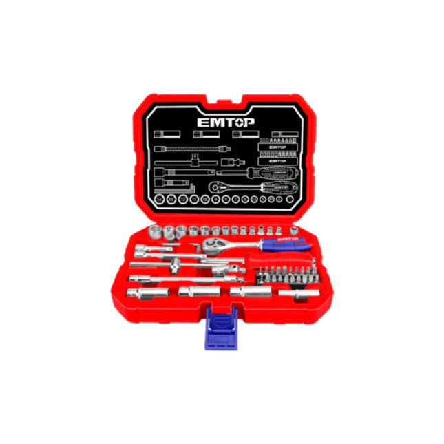 طقم مقابس  49 قطعة (1/4 إنش)  EMTOP ESKT14491