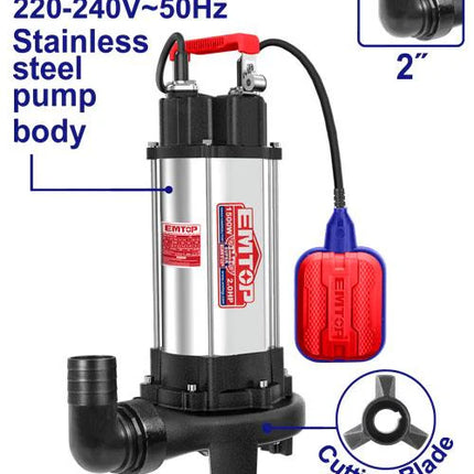 مضخة غاطسة لمياه الصرف الصحي 1500W