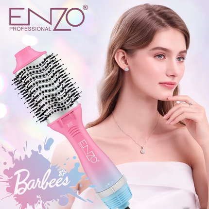 فرشاة تجفيف الشعر الاحترافية مع سيروم هدية لحماية عالية ماركة ENZO